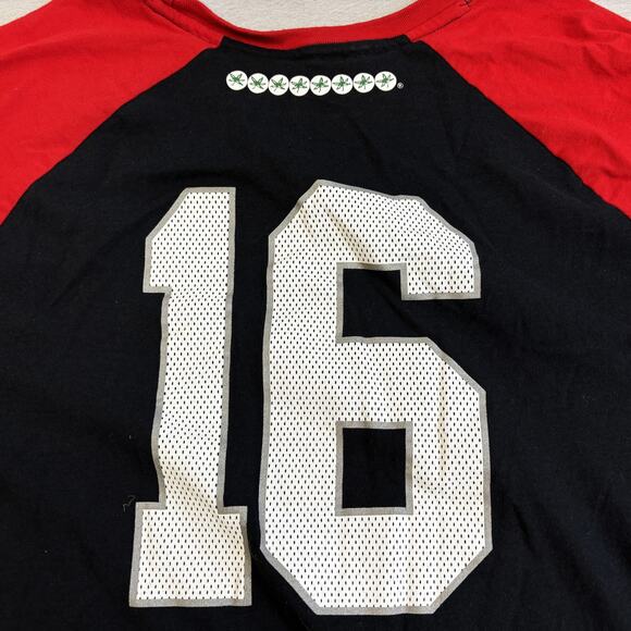 Nike Ohio State Buckeyes T-Shirt Mens Large Black Red Jersey Dri-Fit Sportswear - Picture 7 of 8